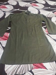 Men's Olive Green Kurta set
