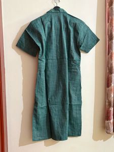 Men's Teal Short Kurta