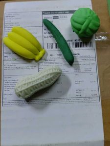 Cute Fruit &amp; Food Eraser Set