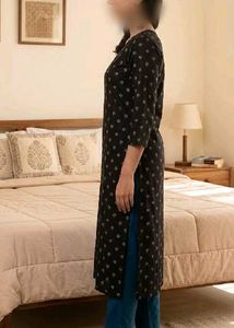 Elegant Black Printed Kurta