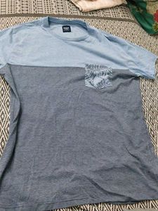Men's Color Block T-Shirt with Pocket