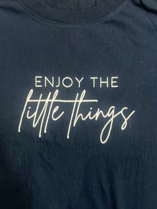 Navy Blue "Enjoy the Little Things" T-Shirt