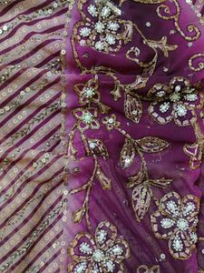 Elegant Sequined Ombre Saree