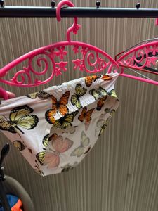 combo Cute Butterfly Print top with skirt