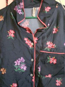 Charming Floral Print Pajama Top