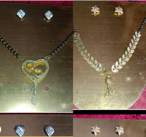 Combo Of Mangalsutra With Earring Set