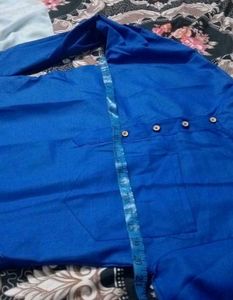 Royal Blue Kurta with White bottom