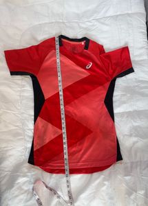 Asics Red Athletic T-Shirt