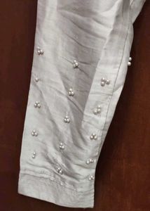 Elegant Pearl Embellished Pants