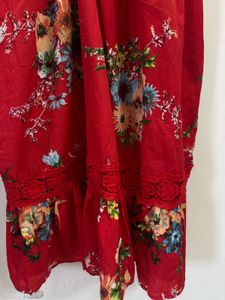 Red Floral Summer Dress