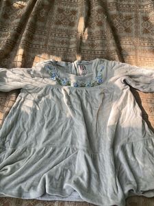 Girl Kid Dress- Grey- Soft Cotton Dress