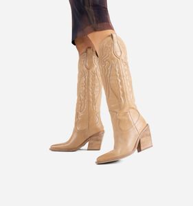 Bronx Cowboy Knee-Length Leather Boots