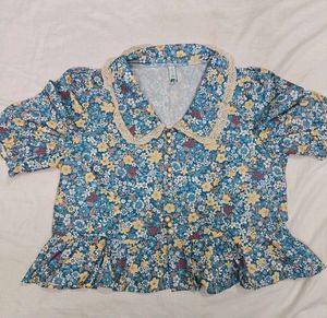 Floral Print Button-Up Mini Dress