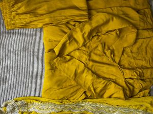 Elegant Mustard Kurta Set with Dupatta