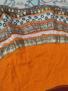 Orange chniya choli Embellished Border for baby gi