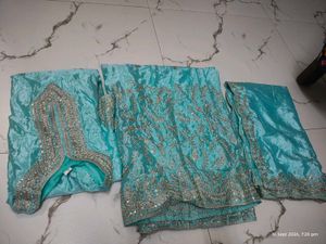Beautiful Teal Embroidered Kurta Set