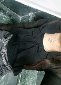 Bell Sleeves solid Women black top