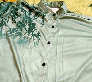 Green Printed Shirt