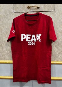 Red "PEAK 2024" Graphic T-Shirt