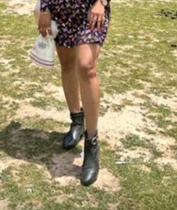 Stylish Black Ankle Boots with Buckle