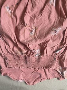 Chic Pink Floral Smocked Top