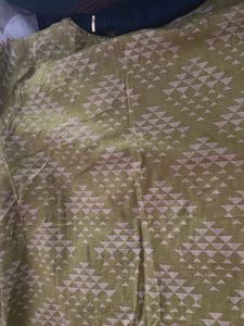 Lime Green Printed Kurta