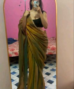 Elegant Golden Saree