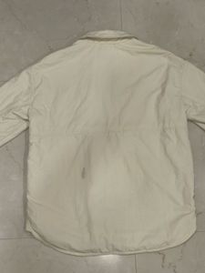 Zara Cream Oversized Shirt Jacket