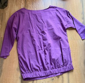 Purple 3/4 Sleeve Casual Top