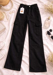 Black Cargo Jeans