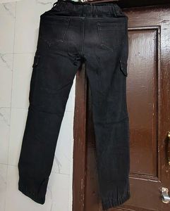Black Cargo Jeans