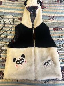 Cute Panda , double side woolen jacket