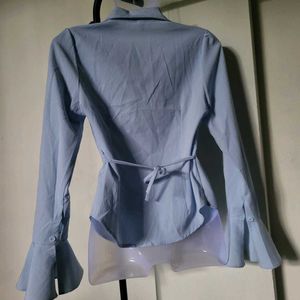 Y2K Inspired Light Blue  shirt