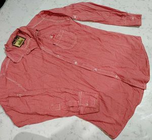 Men's Stylish Red Gingham Shirt