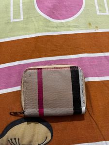 Chic Striped Zip-Around Wallet