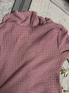 H&amp;M Pink Ruffle Front Top