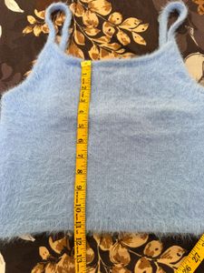 Blue Cropped Tank Top