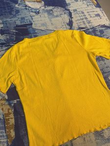 Ribbed Button-Up Crop Top