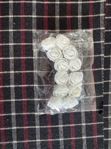 White Rose Flower Embellishments