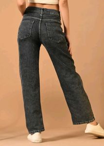 Washed Black straight fit Jeans