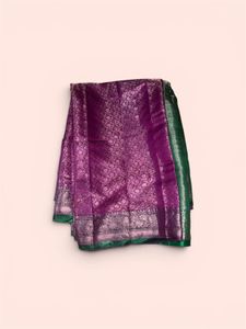 Elegant Purple Banarasi Silk Saree