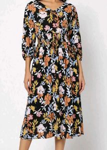 Fig Brand 🌈 Floral Print Fit & Flare Dress