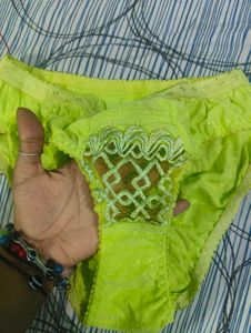 Vibrant Lime Green Lace Lingerie Set