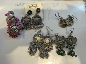 Combo of Earrings | Dupatta | shorts | Dress