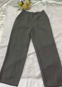 Classic Grey Wide-Leg Trousers