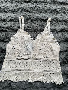 Chic White Crochet Lace Tank Top