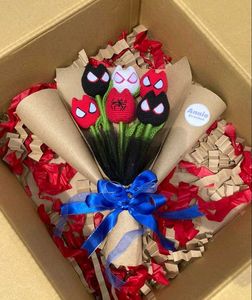 Spider-Man🕸 Crocheted Bouquet💐