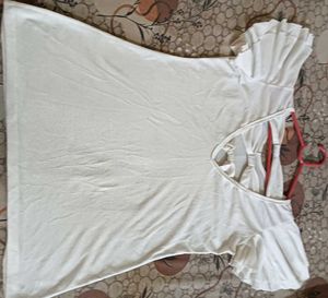 White Flutter Sleeve Top