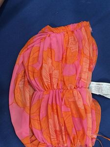 Zara Floral Ruched Corset Top