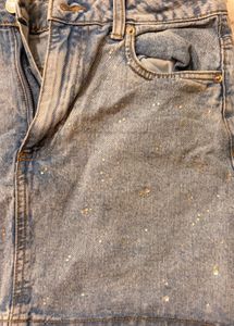 Sparkly Denim Mini Skirt